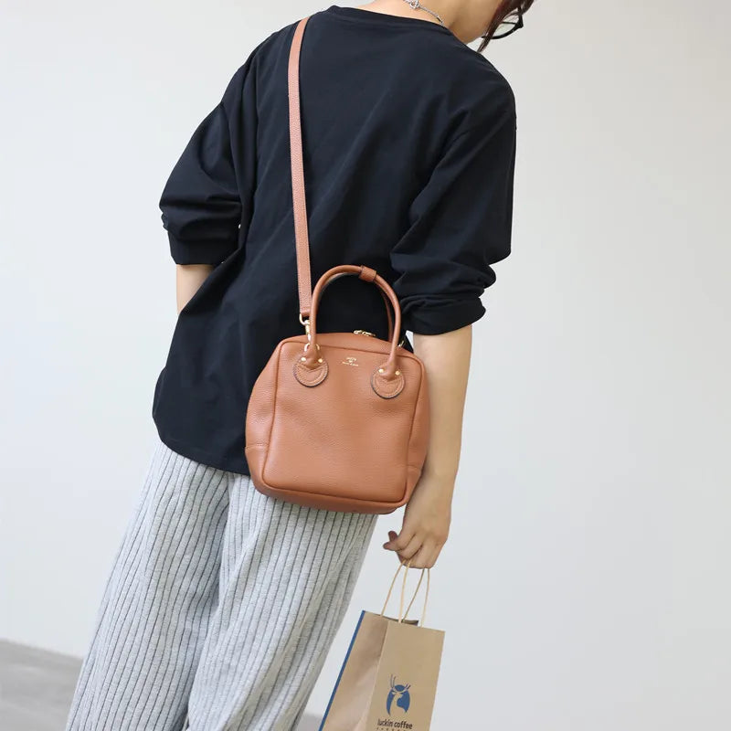 Sac à bandoulière chic en cuir véritable pour femme, sac à main de luxe de créateur, petit format, sacs à bandoulière en cuir de vache souple