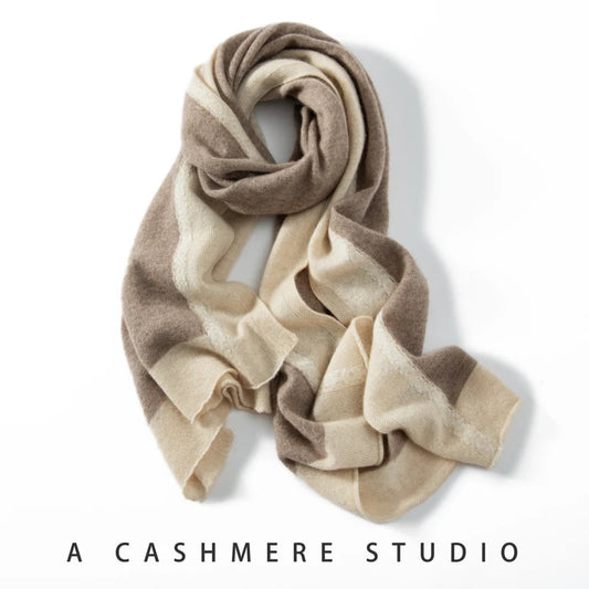 Winter Cashmere Scarf for Women Fashion Long Scarves Female Knitted Patchwork Jacquard Design Shawl Soft Warm Big Scarf