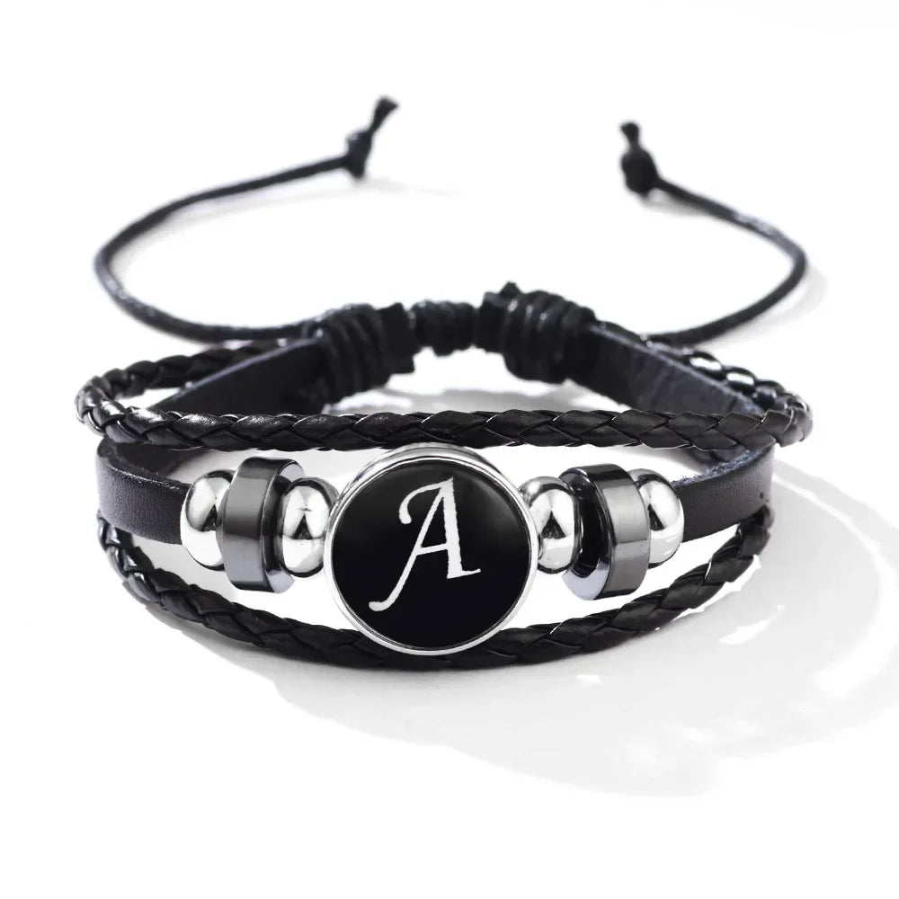 Pulsera de cuero trenzado RLW4 para hombre, pulsera de madera con cuentas de guitarra y árbol de la vida vintage, pulseras masculinas de moda