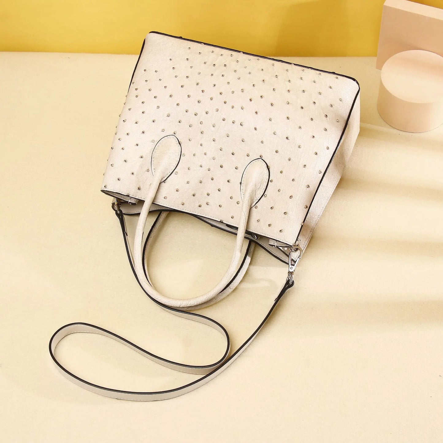 New Ostrich Pattern Handbag Classic Garden High Women's Large Capacity One Shoulder Diagonal Straddle Bag Trendy сумка женская