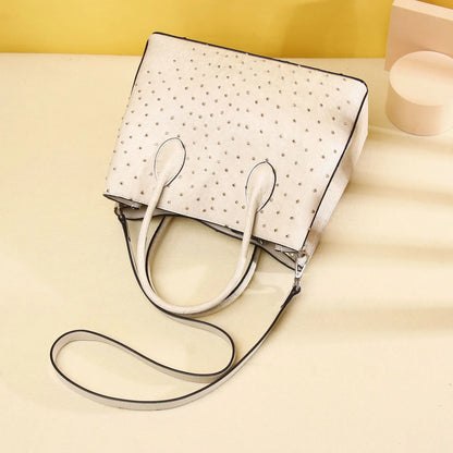 New Ostrich Pattern Handbag Classic Garden High Women's Large Capacity One Shoulder Diagonal Straddle Bag Trendy сумка женская