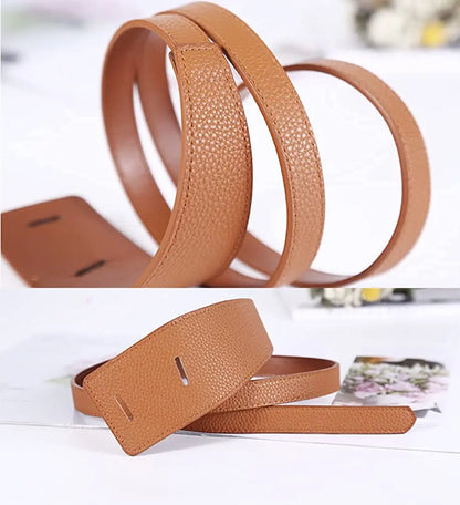 Women Designer Belts High Quality Knot PU Leather Long Cummerbunds Coat Ceinture Ladies Dress Waistband Belt Clothes Decoration