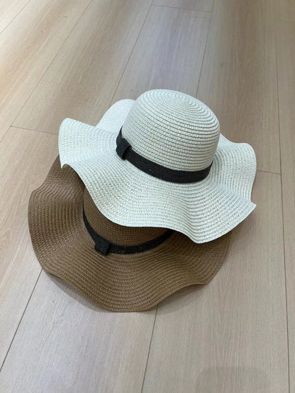 Exquisitely decorated summer beach sun hat