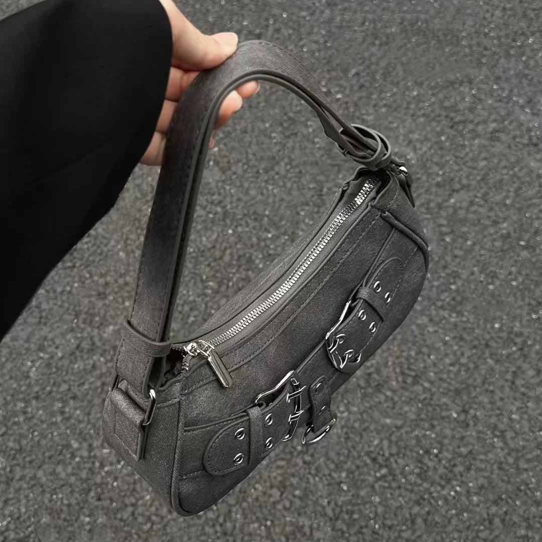 Sac à main rétro américain de grande capacité, mignon, tendance, Y2k, en métal, cool, pour femmes, sacs à bandoulière, sac de rangement, sacs fourre-tout pour femmes