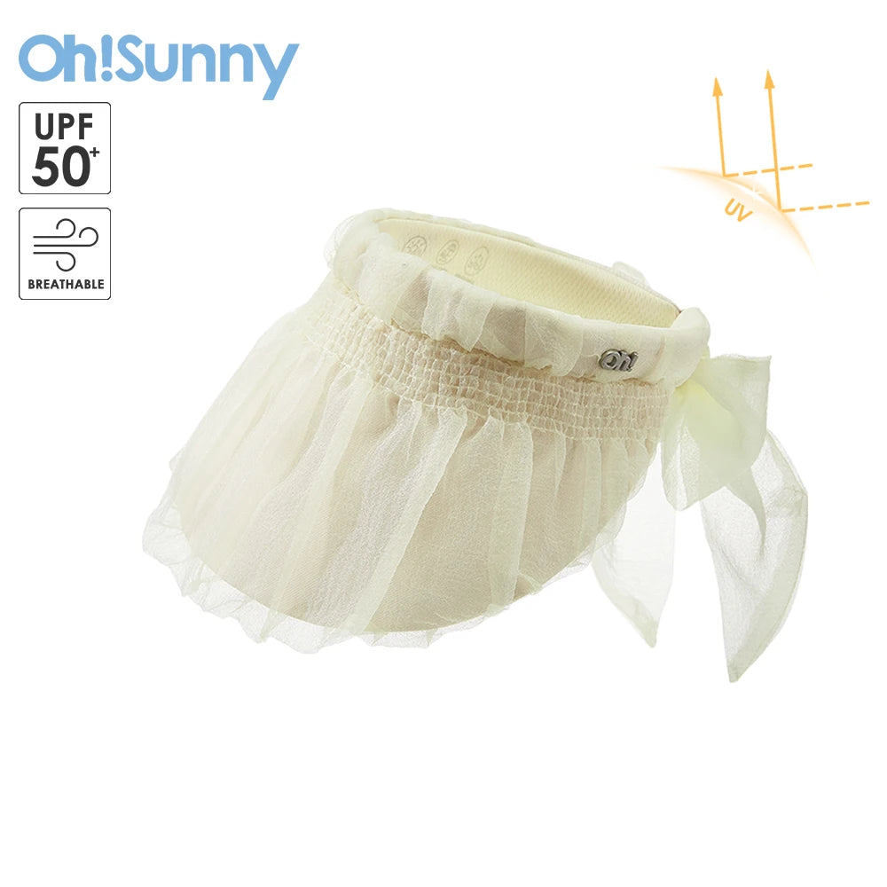 OhSunny New Princess Chapeau pare-soleil à large bord pour femmes et filles, protection UV d'été UPF50 +, chapeaux de plage en maille pour l'extérieur