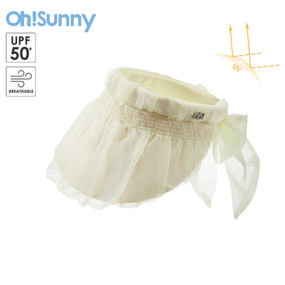 OhSunny New Princess Chapeau pare-soleil à large bord pour femmes et filles, protection UV d'été UPF50 +, chapeaux de plage en maille pour l'extérieur