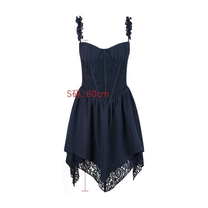 Oligai Summer Mini Corset Dress Sexy Spaghetti Strap Cute Flare Dress Casual Birthday Holiday Party Dresses Women Clothing