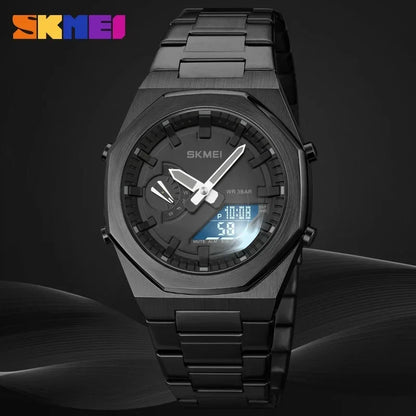 SKMEI Montre à quartz décontractée pour homme 1816 - Montre-bracelet étanche avec date - Montre de sport pour homme