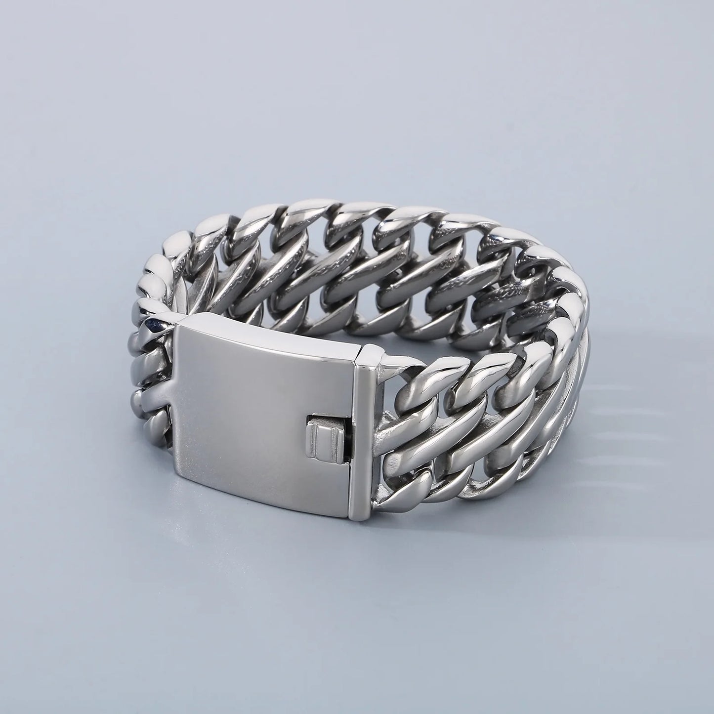 Bracelet à maillons en acier inoxydable personnalisé, grand collier pour femmes et hommes, collier ras du cou doré de haute qualité, bijoux à breloques