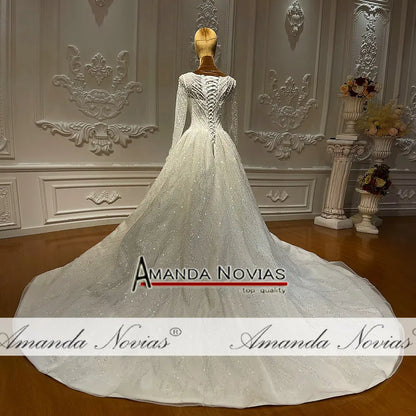 Robe de mariée en dentelle et perles Amanda Novias NS4744