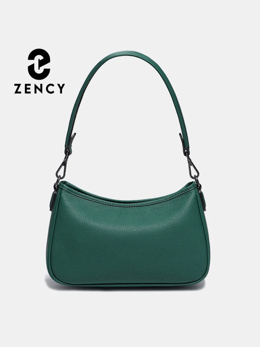 Bolso de hombro de piel auténtica para mujer de Zency, elegante bolso de mano pequeño de estilo francés, bolsos de mano para mujer, bolsos cruzados de lujo para mujer