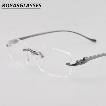 2024 Rimless 0061 Luxury brand glasses Ultra-light titanium frame classic frameless fashion eyewear Leopard head fashionistas