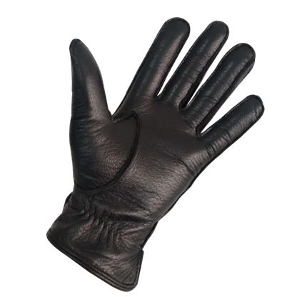 Gants en cuir de cerf pour hommes CARTTIGERCAT Gants tactiles à main complète Gants d'hiver chauds en laine avec doublure en laine pour moto et conduite