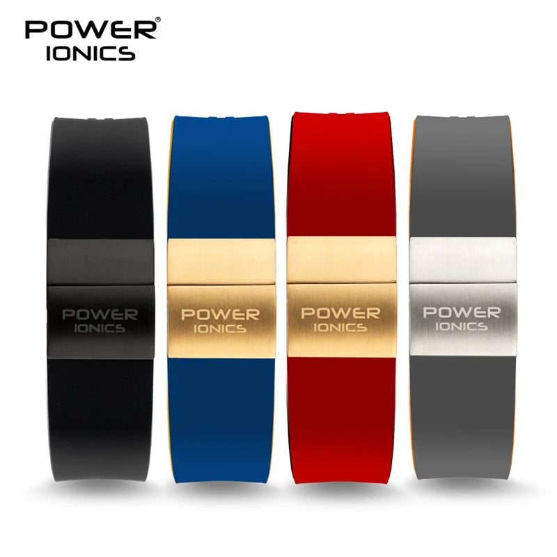 Power Ionics 3000 Anions Nouveau Bracelet Ultra en Silicone Bracelet Sport Unisexe Large Gravure Gratuite