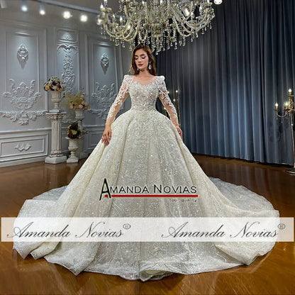 Amanda Novias Lace Applique Wedding Dress NS4771