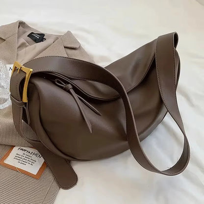 Bolsos cruzados para mujer, bolsos de lujo de gran capacidad, bolsos de hombro suaves y sólidos, bolsos de viaje casuales para mujer, bolsos vintage nuevos