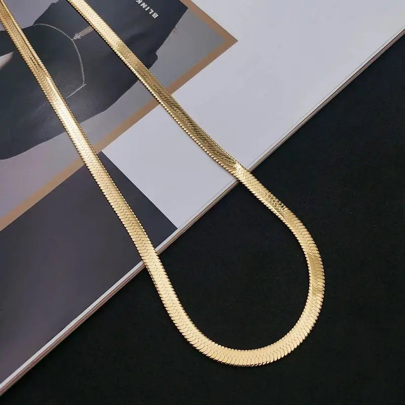 Nuevo collar de cadena de oro de 18 k de 18/20/22/24 pulgadas y 4 mm para hombre y mujer, joyería de diseñador de lujo GaaBou Jewellery