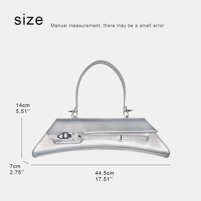 Brand Shoulder Bags For Women Luxury Designer Handbag 2024 New In Motorcycle Girl PU Material Belt Decoration Messenger Bag Y2K