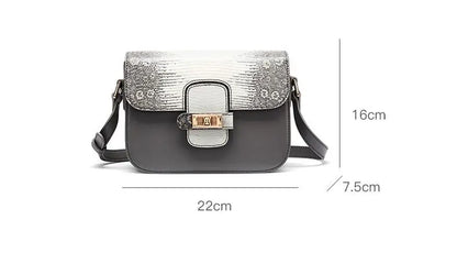 Lizard Skin Women's Bag 2023 New Luxury Genuine Leather Lady Crossbody Bag High-end Small Square Bag Fashion Shoulder Bag 50