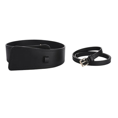 Ceinture large en cuir véritable pour femme, ceinture décorative noire et marron pour robe, jupe, pull, manteau, taille