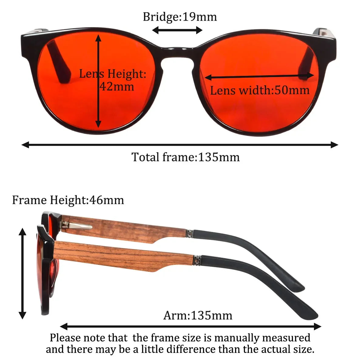 Gafas de mujer con montura de acetato, anti luz azul, para ordenador, sin dioptrías, lentes color rojo y naranja, para dormir mejor y jugar durante más tiempo