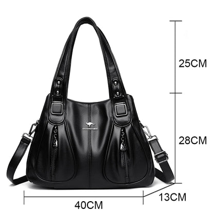 Bolsos de lujo para mujer, bolsos de diseñador, bolsos cruzados de gran capacidad para mujer, nuevo bolso de hombro 2023, bolso de mano de cuero real, bolso de mano