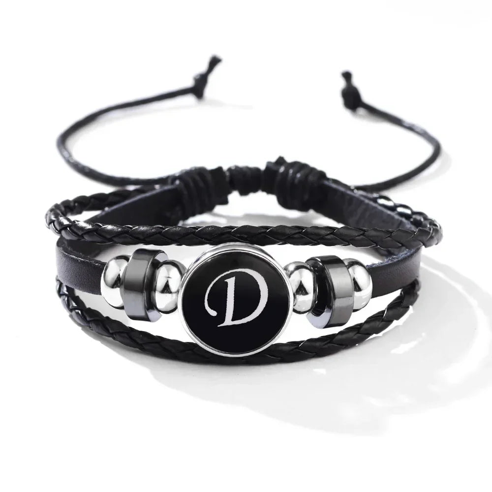 Pulsera de cuero trenzado RLW4 para hombre, pulsera de madera con cuentas de guitarra y árbol de la vida vintage, pulseras masculinas de moda