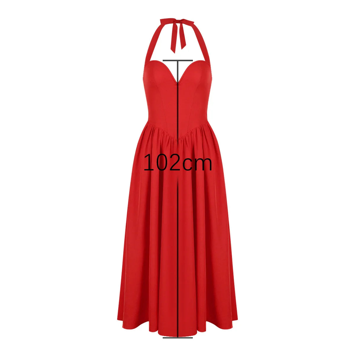 Oligai Summer Women Halter Dress 2024 Red Elegant Fit and Flare Birthday Dress Long Casual Sexy Dress Female Clothing