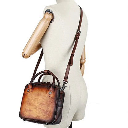 Sacs à main de luxe pour femmes, sac à bandoulière vintage en cuir végétal, sac à bandoulière carré à clous pour dames, sac à bandoulière à boutons