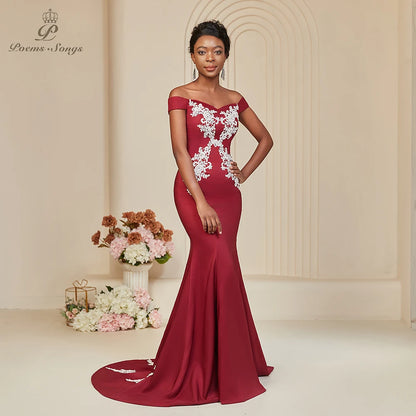 Robes d'occasion sur mesure sophistiquées Robe de soirée bordeaux Corsage sirène Robe à bretelles dans le dos Robes de demoiselle d'honneur pour événements formels