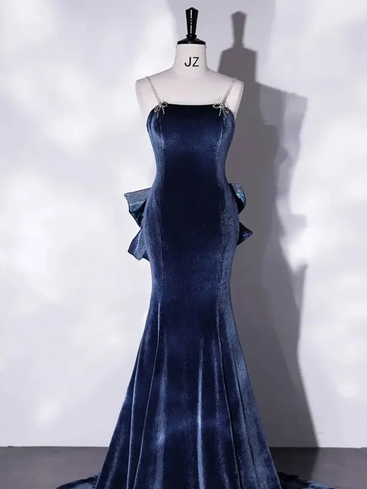 2024 Nouvelle robe de soirée de luxe élégante pour femme Robe de cocktail sexy avec nœud en diamant Robe de soirée élégante pour événement formel