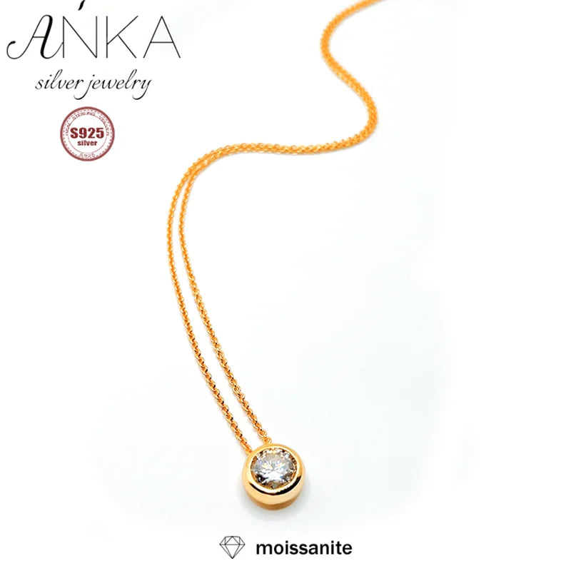 Collar de moissanita de 2 quilates en plata de ley 925/pendientes de moissanita, joyería fina de alta calidad, cadena de oro, conjunto de joyas para mujer