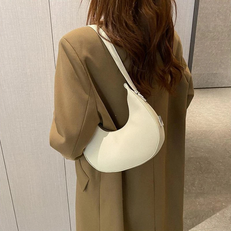 Fashion Luxury Design PU Leather Shoulder Bag Women Small Clutch Handbag Purse Female Underarm Bag Travel Totes