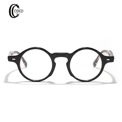 2024 Nouvelle monture de lunettes rétro ovale en acétate pour hommes et femmes, créateur de mode de haute qualité, lunettes classiques personnalisées faites à la main