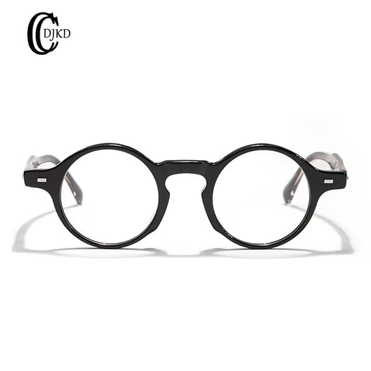 2024 Nuevo marco de anteojos retro ovalado de acetato para hombres y mujeres, gafas clásicas hechas a mano personalizadas de diseñador de moda de alta calidad