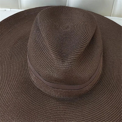 B*C Nuevo sombrero de ala ancha para mujer, gorra de playa de verano, sombrero con protección UV