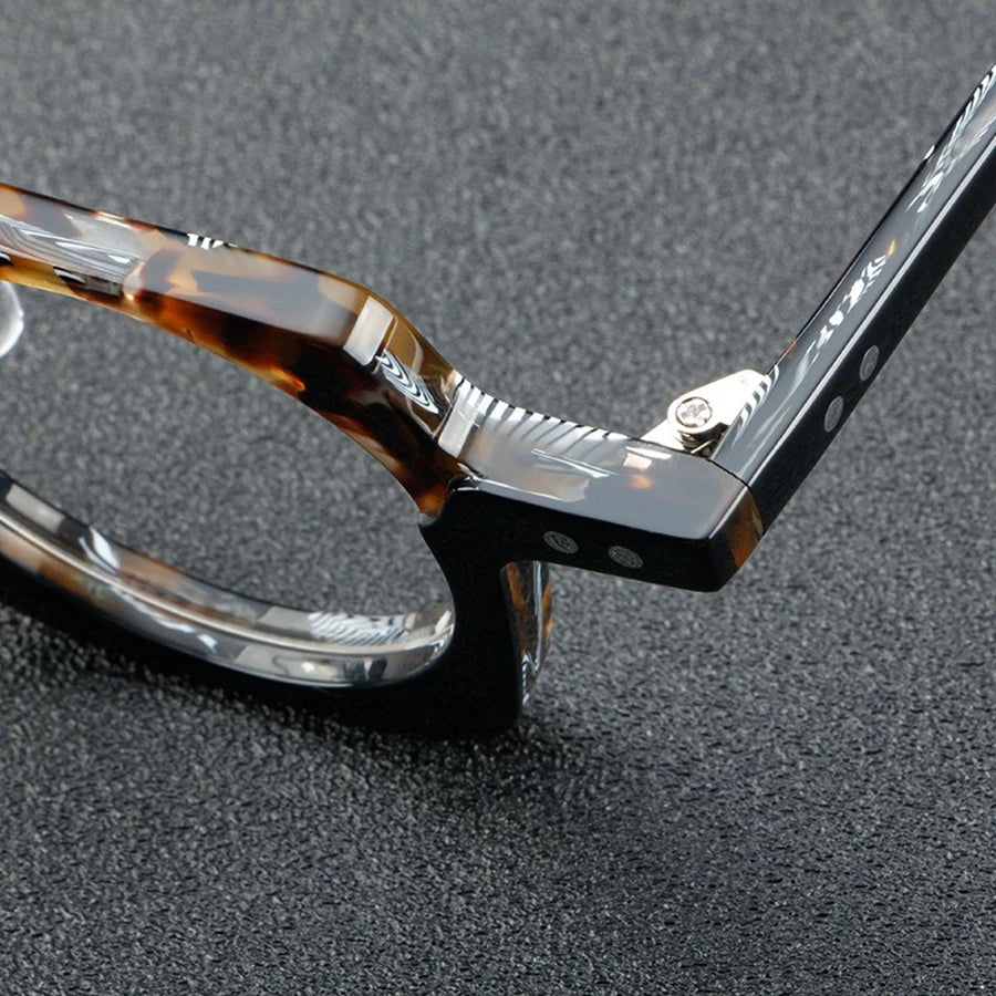 Men's Spectacle Frame Women Anti-Blue Light Style Glasses Clear Lens Brand Designer Female Acetate Frame Vintage Eyeglasses