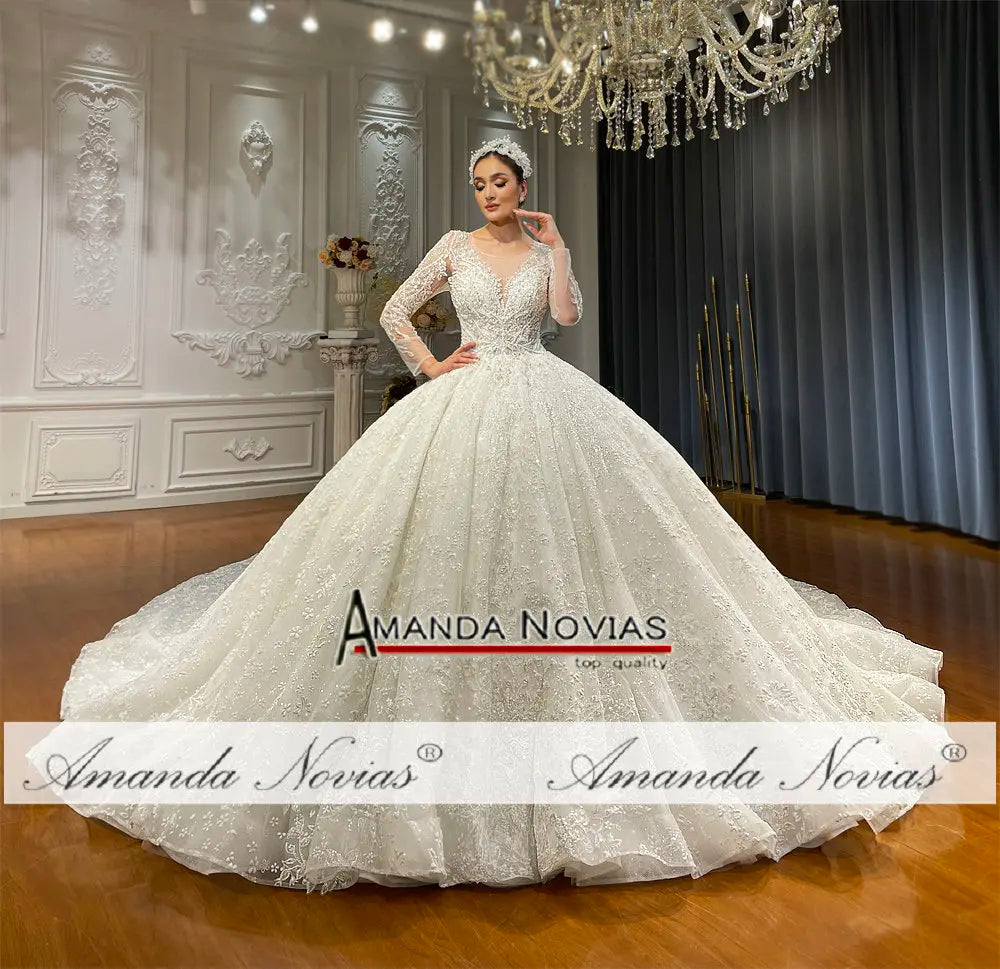 Vestido de novia con cuentas exquisitas de Amanda Novias NS4772