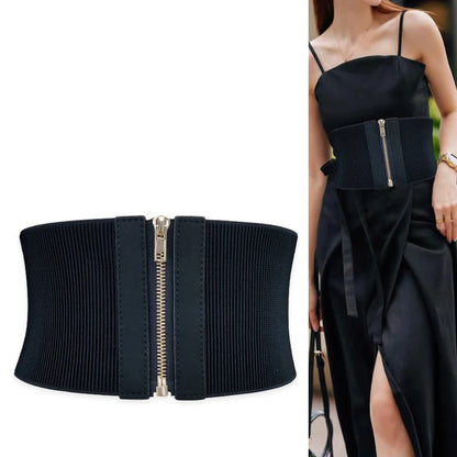 Fashion Wide Elastic Designer Belts For Women High Quality Female Dress Black Corset Belt Stretch Cummerbunds Waistband