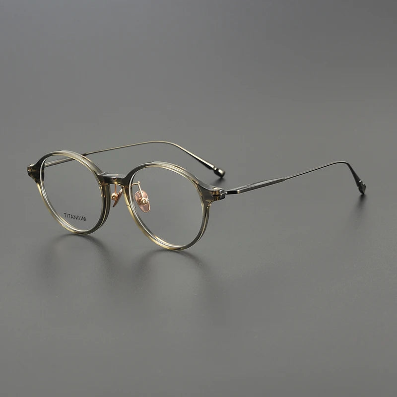 Monture de lunettes rondes ultralégères en acide acétique Monture de lunettes optiques rétro à bords étroits pour hommes et femmes Lunettes de myopie sur ordonnance