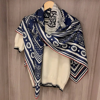 Thicken Wool Blanket Scarf Shawl 2024 Large Square Pashmina Scarves Wraps Cape for Women Autumn Winter Coat Poncho 53"x53"