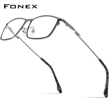 FONEX Colorful Titanium Glasses Men 2023 New Retro Square Eyeglasses Women Matte Eyewear F85777