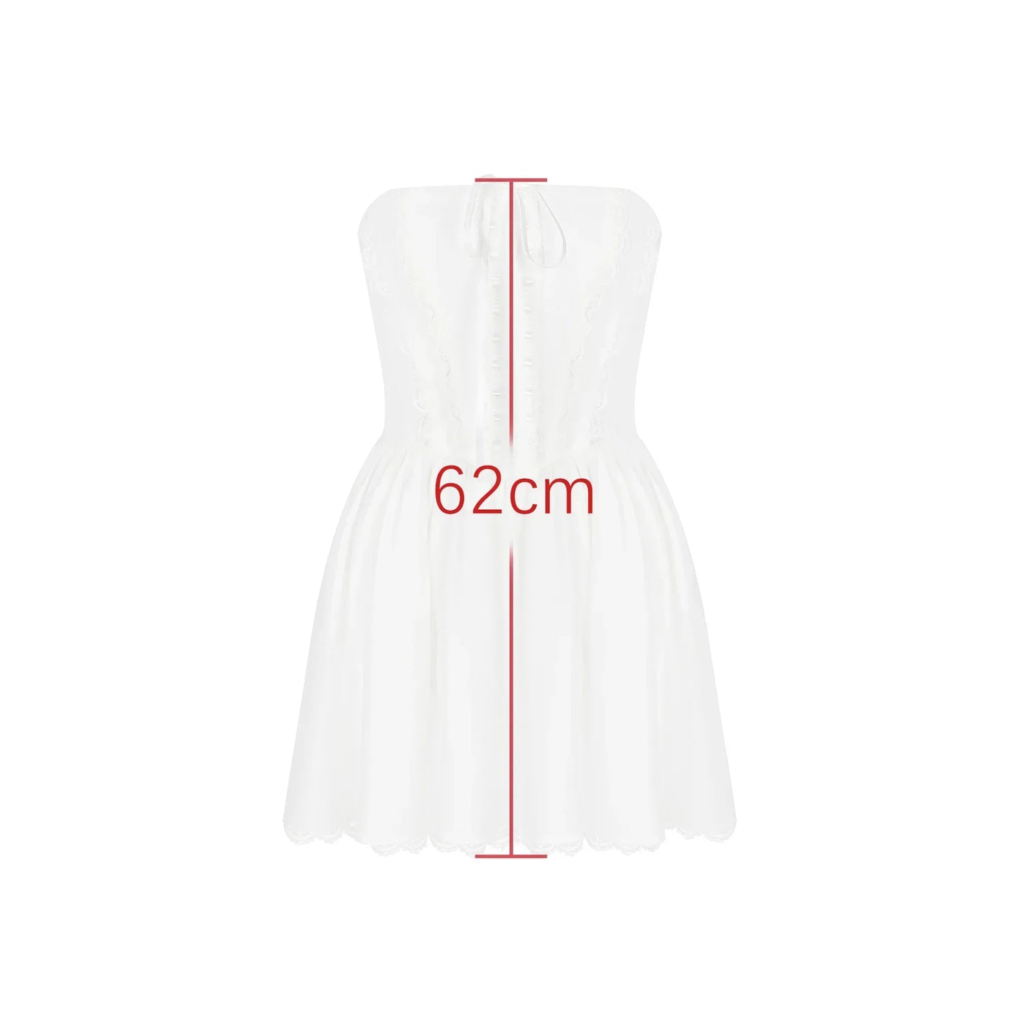 Oligai Women Summer Tulle Skirt Dress 2024 New Arrivals Lace Mini Strapless Party Dresses White Short Sexy A Line Dress Holiday