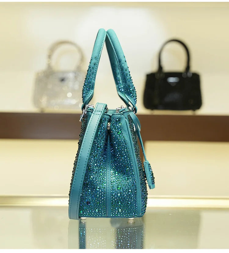 Sac à bandoulière de marque de luxe pour femme, sac à main de soirée, cosmétique, diamant incrusté de paillettes, Y2k, pour fête de mariage, banquet