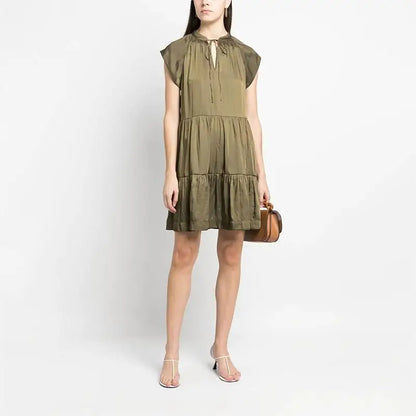 Vestido de verano elegante y chic de Zadig, vestido informal holgado con escote en V para mujer, vestido de primavera sin mangas, vestido formal para ocasiones especiales 2023