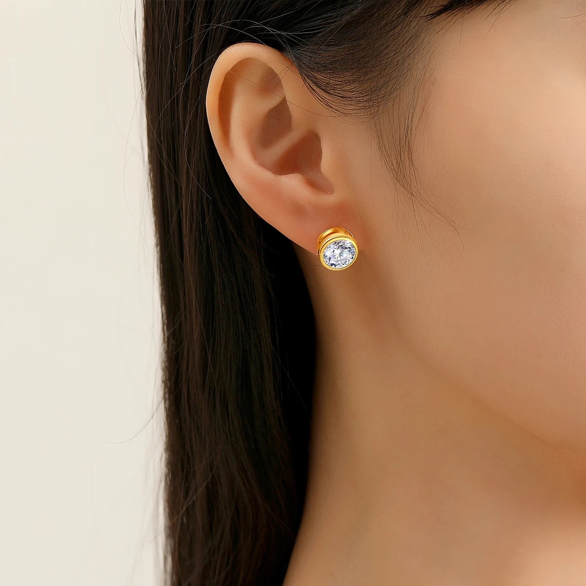 Boucles d'oreilles Szjinao Moissanite en or 18 carats 100 % véritable avec certificat Bijoux de luxe AU750 pour femmes Boucles d'oreilles à tige en or k Cadeaux tendance