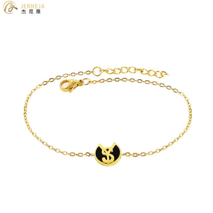 Conjunto de pulsera, collar y pendientes con letras, joyería, regalos de Halloween y Navidad para hombres y mujeres, se decolora rápidamente y es resistente a las alergias