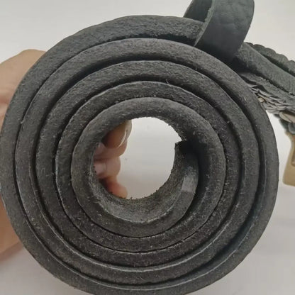 Ceinture en cuir personnalisée faite à la main pour homme, épaisseur de 3,8 cm, ceinture de cowboy occidentale pour jeans, large 7 trous, emballage en boîte cadeau