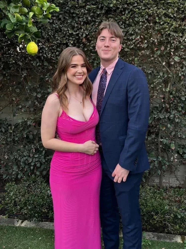 Vestido largo de verano rosa para ocasiones formales, vestido de mujer con malla deshuesada, ajustado, para fiesta de cumpleaños, vestido sexy para eventos de alta calidad