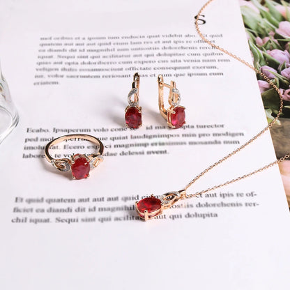 925 Sterling silver fine jewelry set with natural filled ruby oval cut 6*8mm for women nice gift